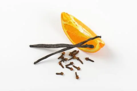 Orange with spices Stock Photos