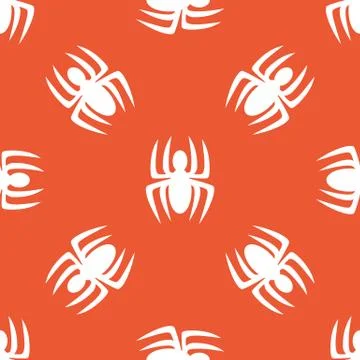 Orange spider pattern 스톡 일러스트