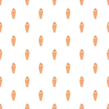 Orange spiral seashells creating a seamless pattern Stock Illustration