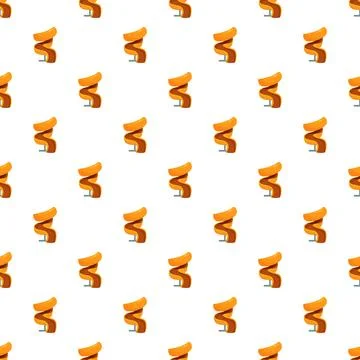 Orange spiral water slide pattern for waterpark fun Illustrazione stock