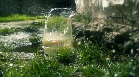 Orange Splash Stock Footage 35269001