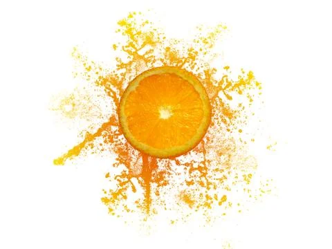 Orange splash Stock Illustration