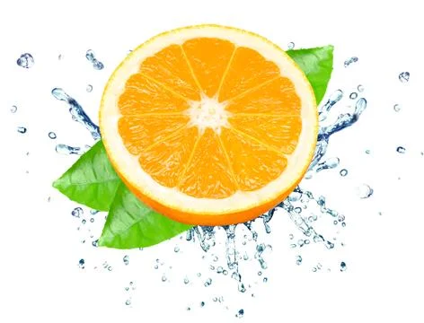 Orange splash isolated Stock Photos