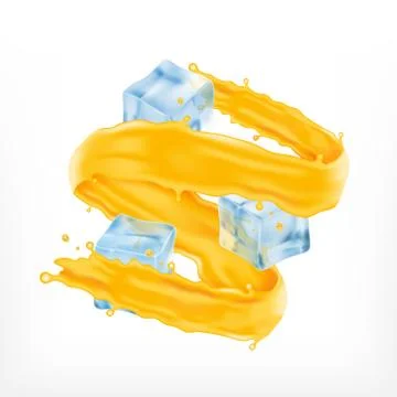 Orange splash juice Illustrazione stock