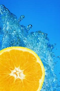 Orange splash Stock-Fotos