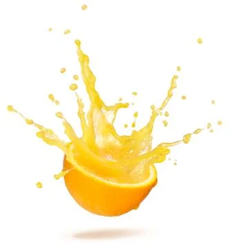 Orange splash Stock Photos