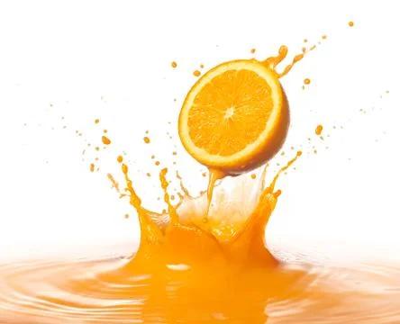 Orange splash Stock Photos