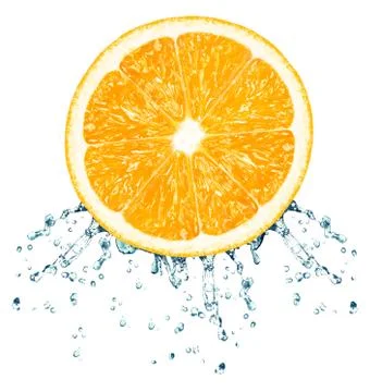 Orange splash Stock Photos