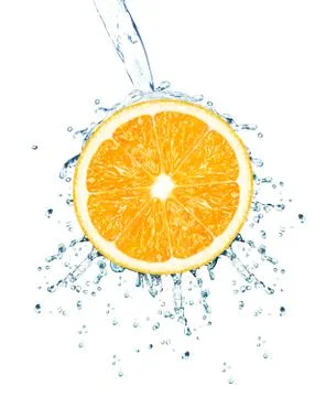 Orange splash Stock Photos