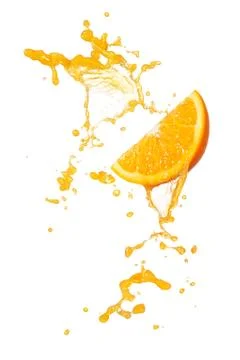 Orange splash Stock Photos