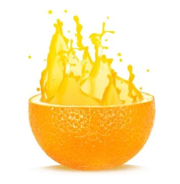 Orange  splash Stock Photos