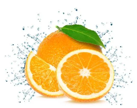 Orange splash Stock Photos