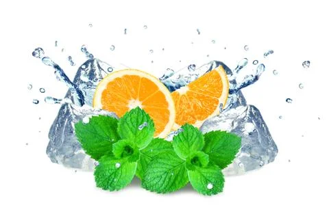 Orange splash Stock Photos