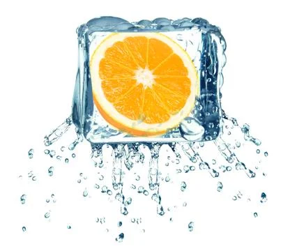 Orange splash Stock Photos