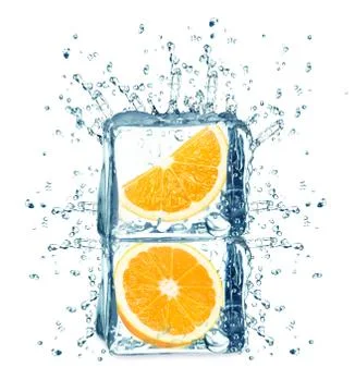 Orange splash Stock Photos