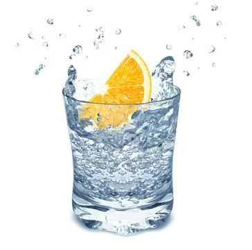 Orange splash Foto stock