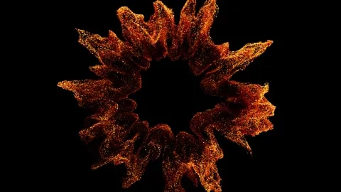 Orange splash of shiny particles 스톡 동영상 263213413