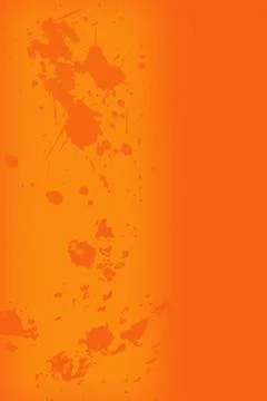 Orange Splatter Abstract Paint Texture Stock Illustration