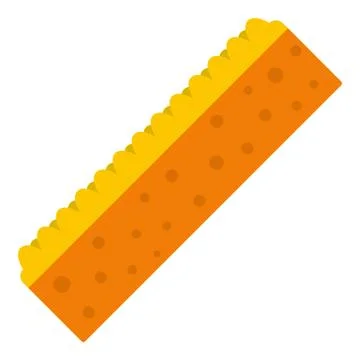 Orange sponge for cleaning icon isolated Stock Illustration