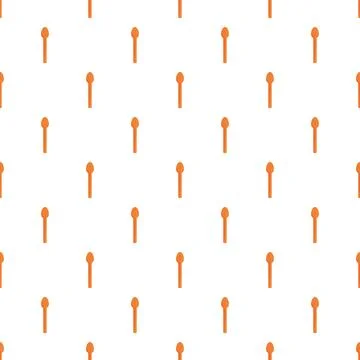 Orange spoon seamless pattern creating kitchenware background Stockillustratie