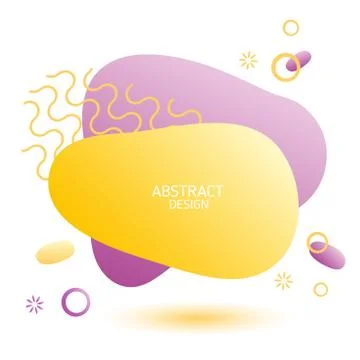 Orange spot with wavy planes in front of purple. Background square shape. Vector Stockillustratie