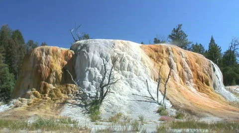 Orange Spring Mound (Yellowstone NP) Stock Footage 305049