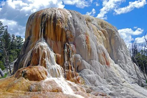 Orange Spring Mound, Yellowstone 스톡 사진