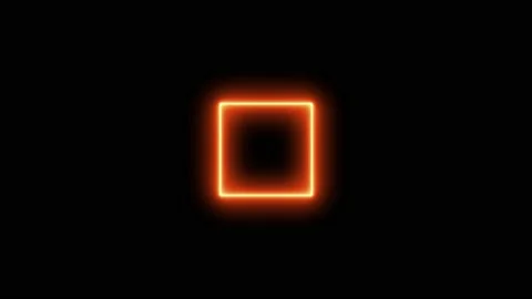 Orange square square neon glowing animation motion graphics Stock-Footage 154251789