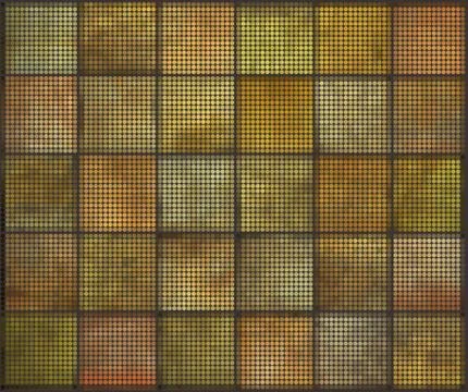 Orange square tile grunge circle pattern backgrounds collection Stock Illustration