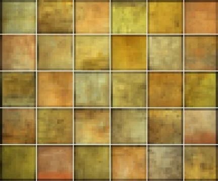 Orange square tile grunge pattern backgrounds collection Stock Illustration