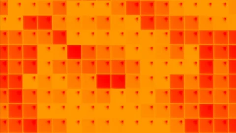 Orange squares, animated wall lights, smooth animation loops colorful Stock Footage 135606622
