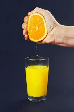 Orange squeezed juice Stock Photos