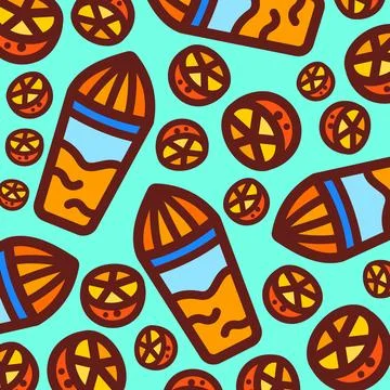 Orange squeezer pattern vector illustration Stock Illustration