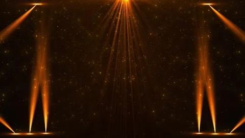 Orange stage spotlight background warm beams, floating particles, and dark conce Stock Footage 340416605