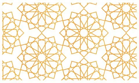 Orange star geometric pattern on white background 스톡 일러스트