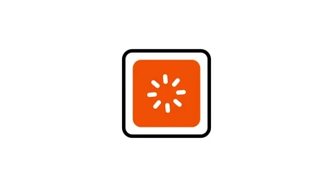 Orange Starburst Featured Highlight Square Icon Stock Footage 335575168