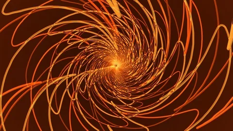 Orange Starfish Tunnel Zoom Stock Footage 101034553