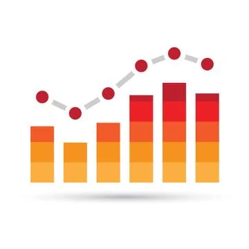 Orange Stats Bars Illustrazione stock