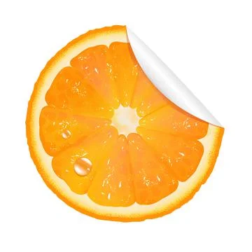 Orange Sticker Stock Illustration