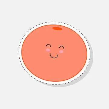 Orange sticker Stock Illustration