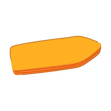 Orange sticky arrow pointing right with layers Stock Illustration