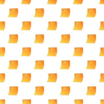 Orange sticky notes pattern creating seamless background design Stock Illustration
