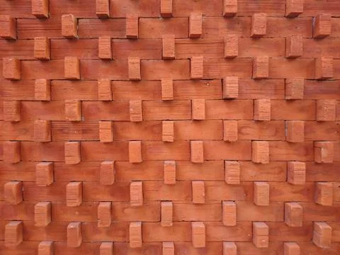 Orange stone brick wall Stock Photos