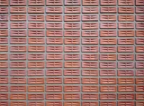 Orange stone brick wall Stock Photos