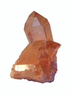 Orange stone quartz. Stock Photos