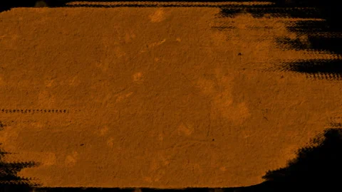Orange Stop Motion Textured Paper with Paint Brush Strokes Looping on Black Stock Footage 348124590