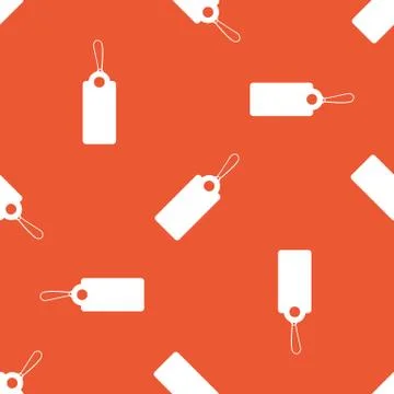 Orange string tag pattern Stock Illustration