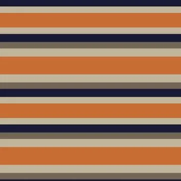 Orange Stripe seamless pattern background in horizontal style Illustrazione stock
