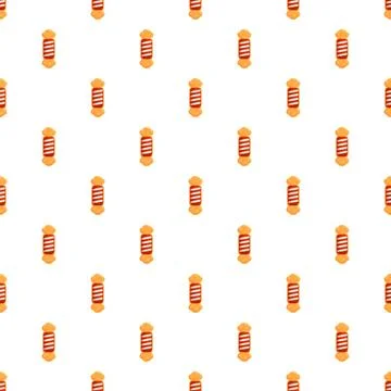 Orange striped candy seamless wallpaper pattern design Illustrazione stock