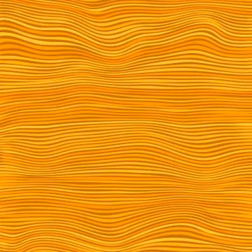 Orange Striped Pattern. Wavy Ribbons. Curvy Lines Texture. Stock Illustration